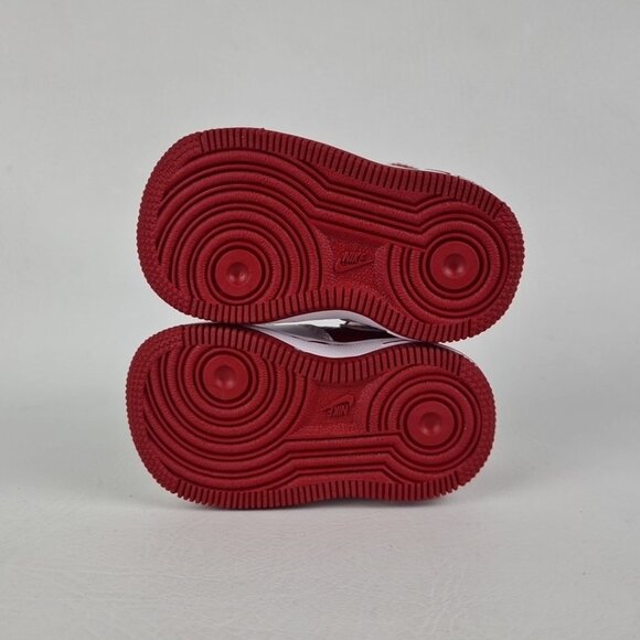 Nike Air Force 1 Mid TD TODDLERS Shoes White/Red Sneakers Size 3c - Picture 7 of 8